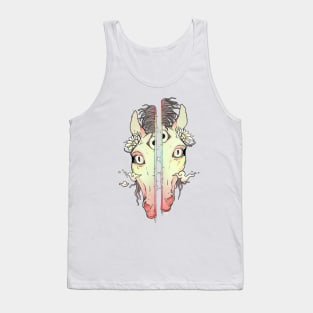 Split Face Horse, Weird Art Tank Top